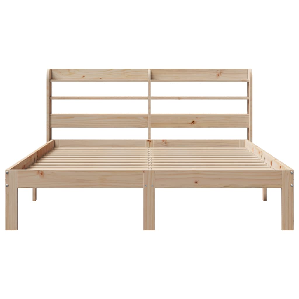 Okvir za krevet s uzglavljem 160 x 200 cm od masivne borovine