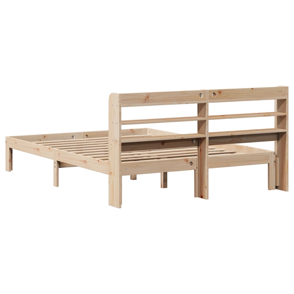 Okvir za krevet s uzglavljem 160 x 200 cm od masivne borovine