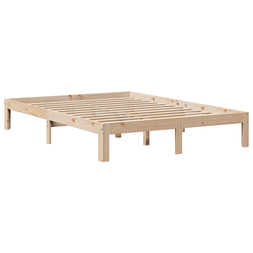 Okvir za krevet s uzglavljem 160 x 200 cm od masivne borovine