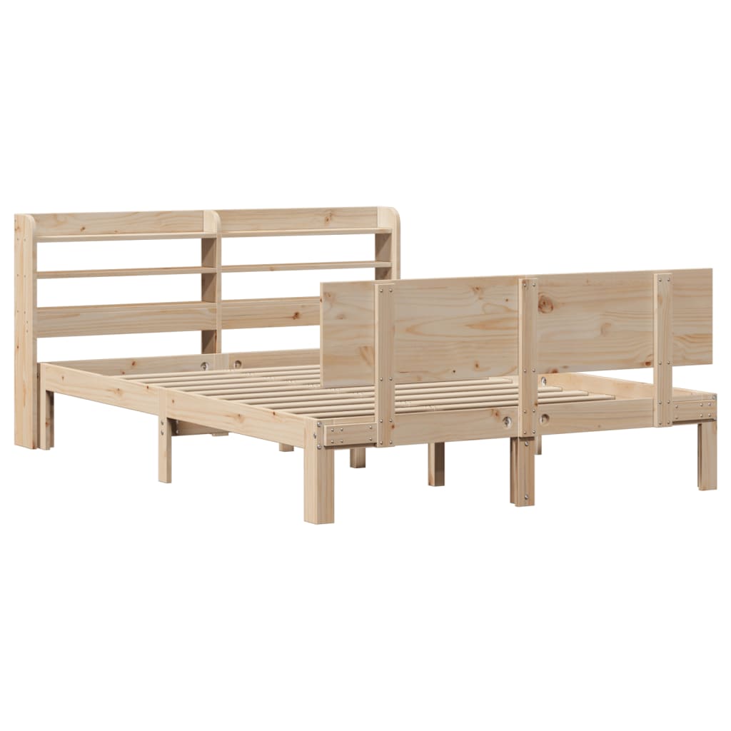 Okvir za krevet s uzglavljem 150 x 200 cm borovina