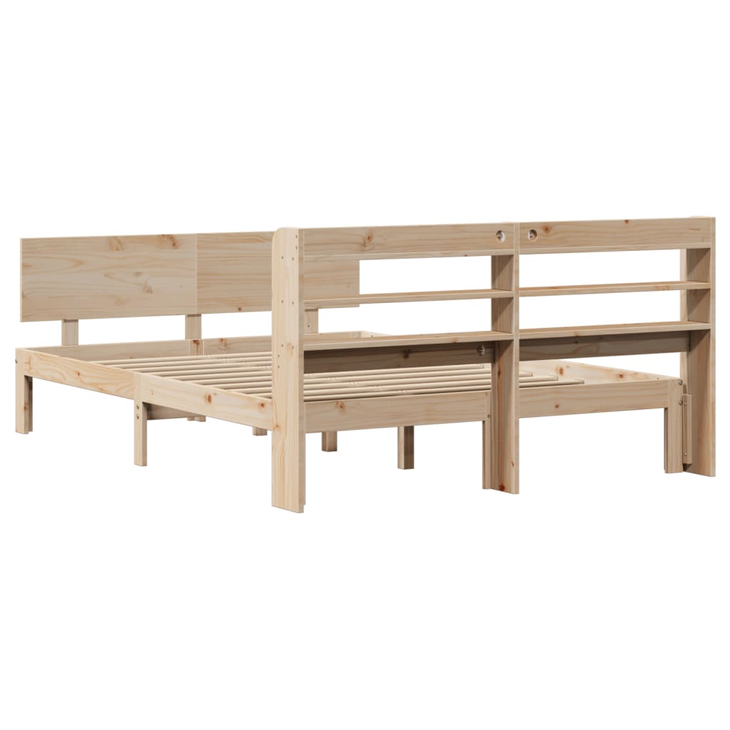 Okvir za krevet s uzglavljem 150 x 200 cm borovina
