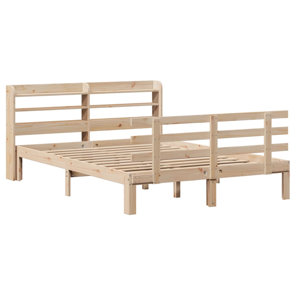 Okvir za krevet s uzglavljem 150 x 200 cm borovina