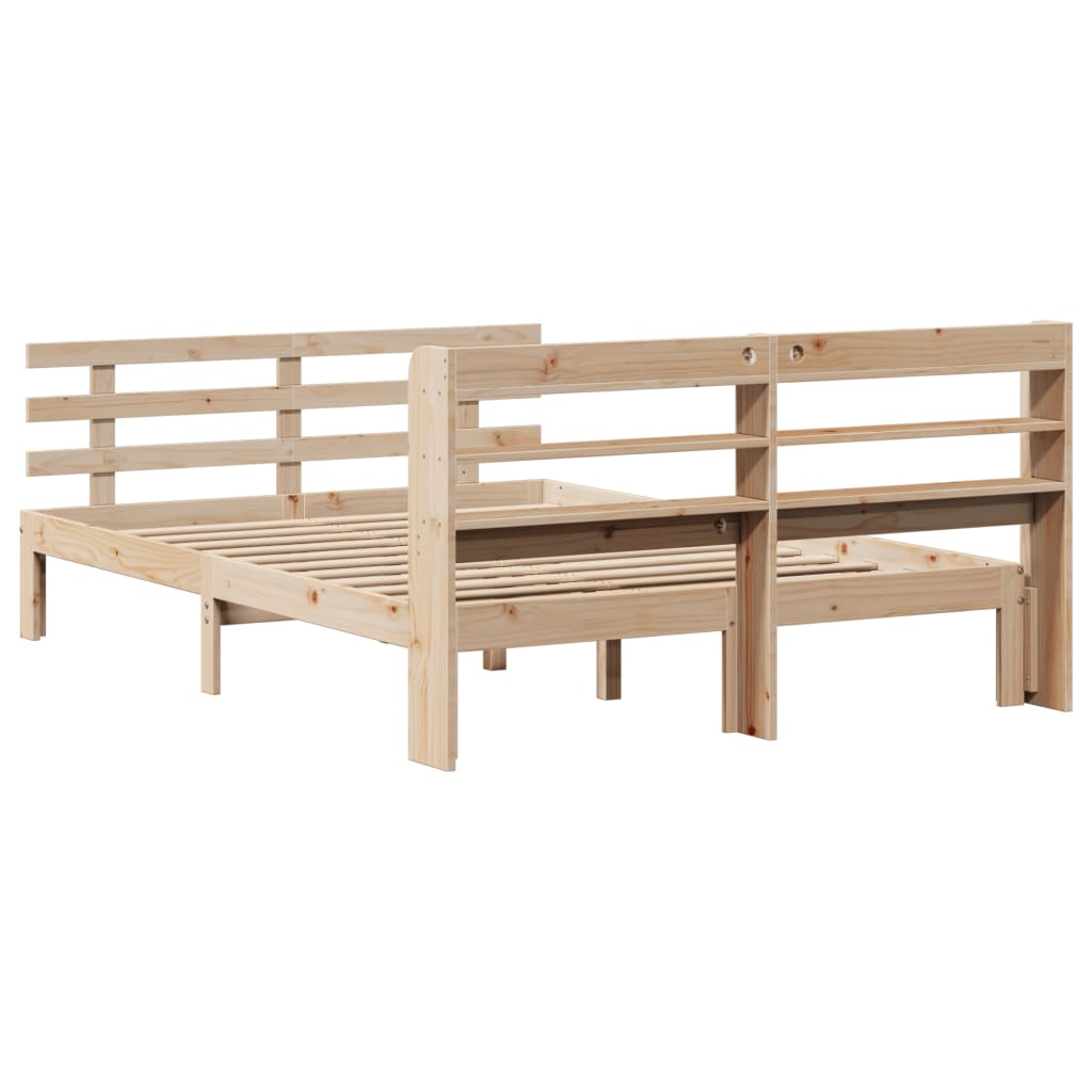 Okvir za krevet s uzglavljem 150 x 200 cm borovina