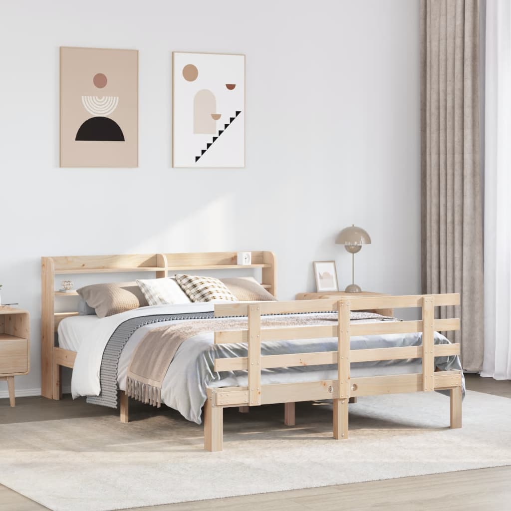 Okvir za krevet s uzglavljem 150 x 200 cm borovina