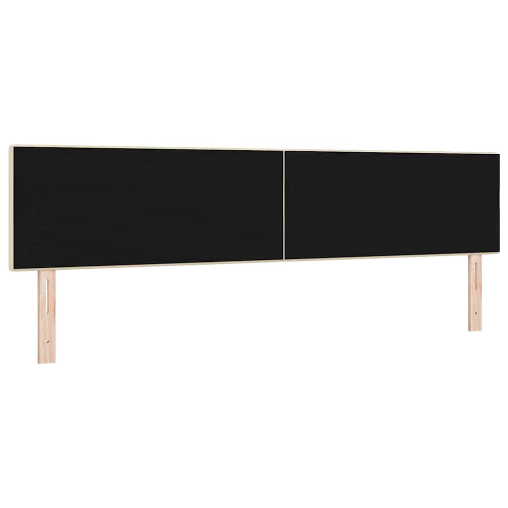LED glava kreveta s LED trakama Krema 200 cm tkanina