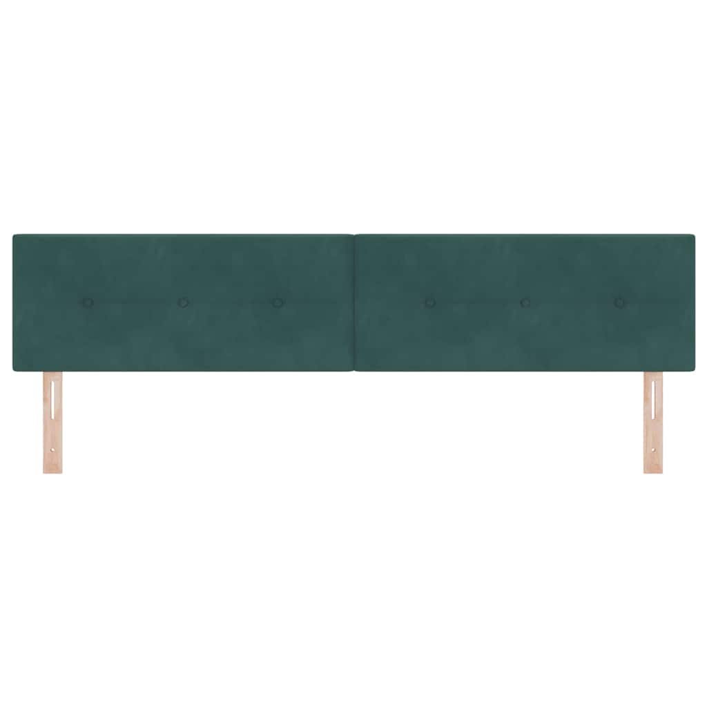 LED glava kreveta s LED trakama Zelena 200 cm Baršun