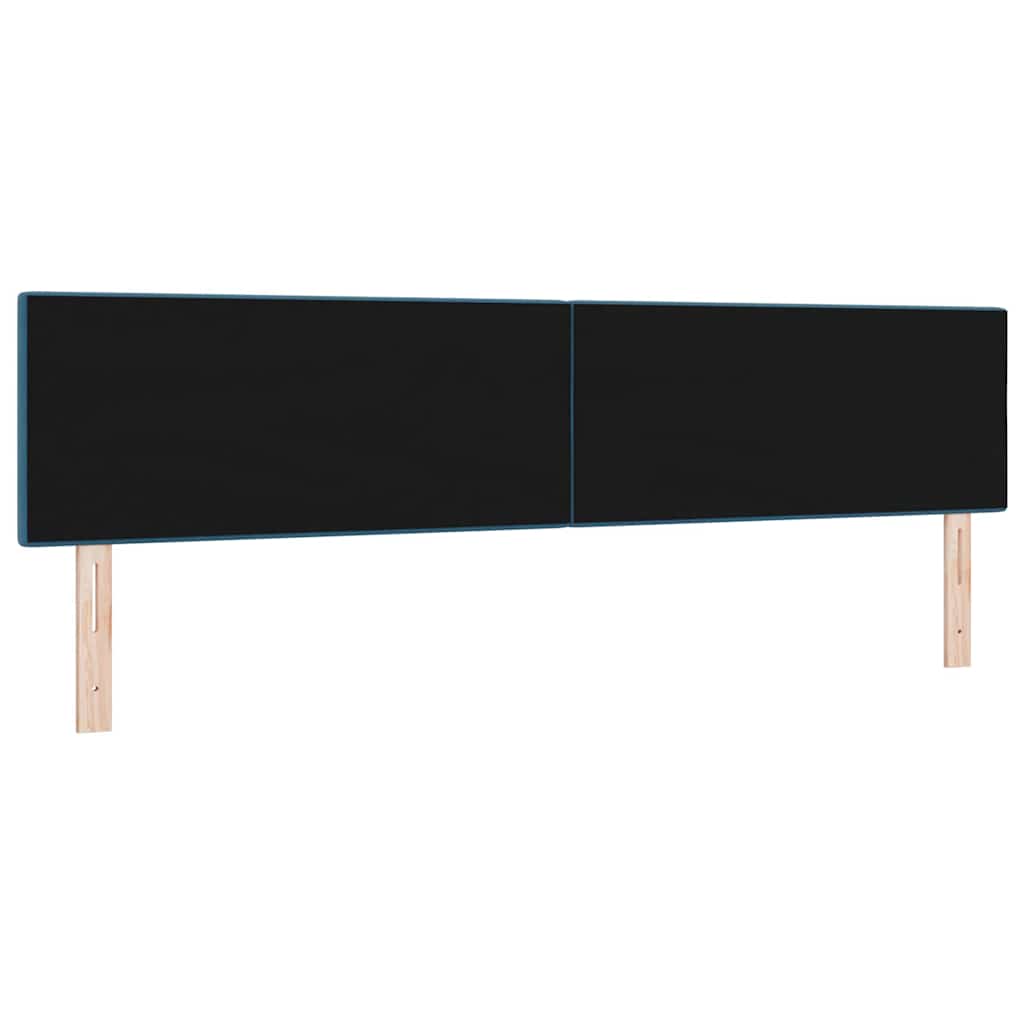 LED glava kreveta s LED trakama Plava 200 cm Baršun