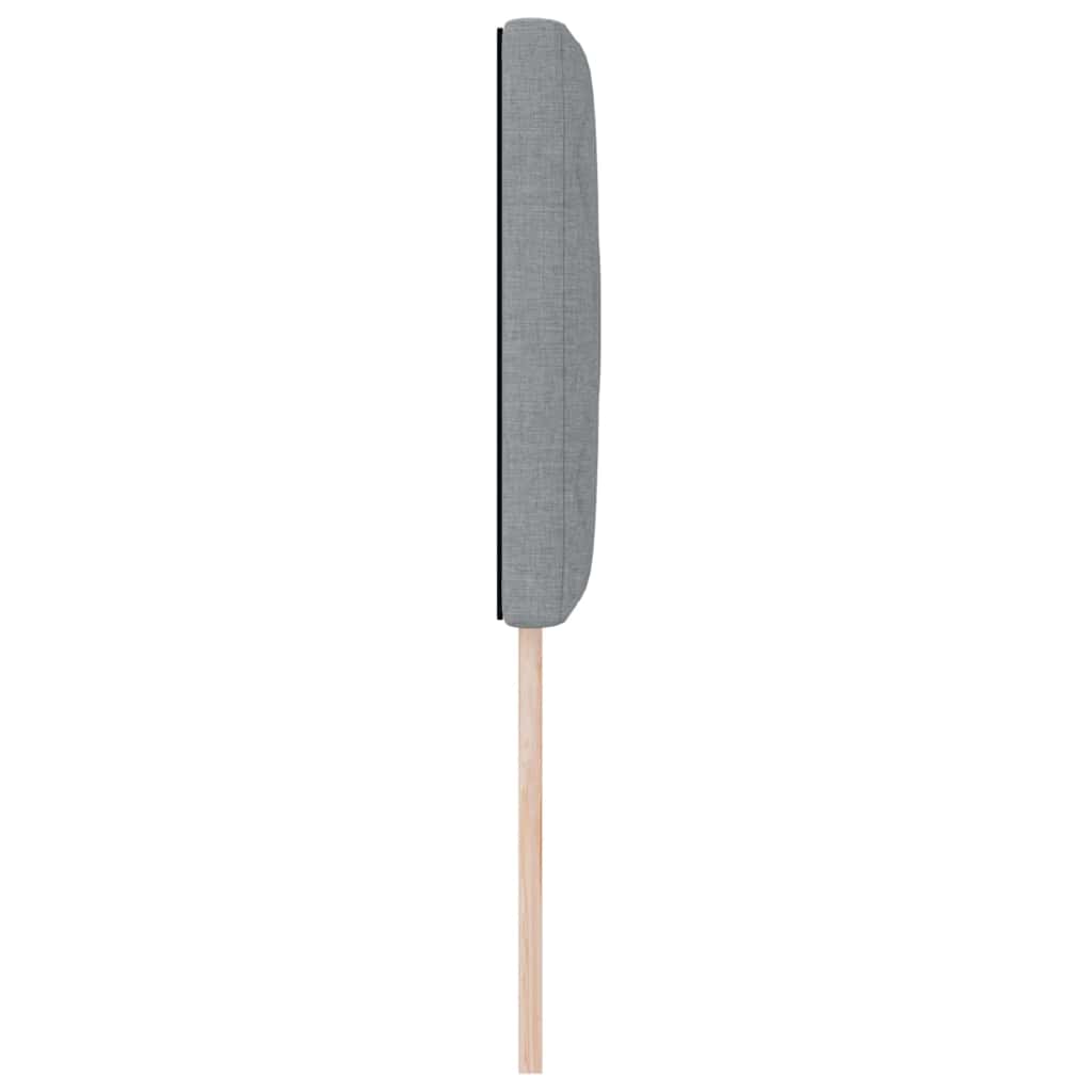 LED glava kreveta Svijetlo siva 80 cm tkanina