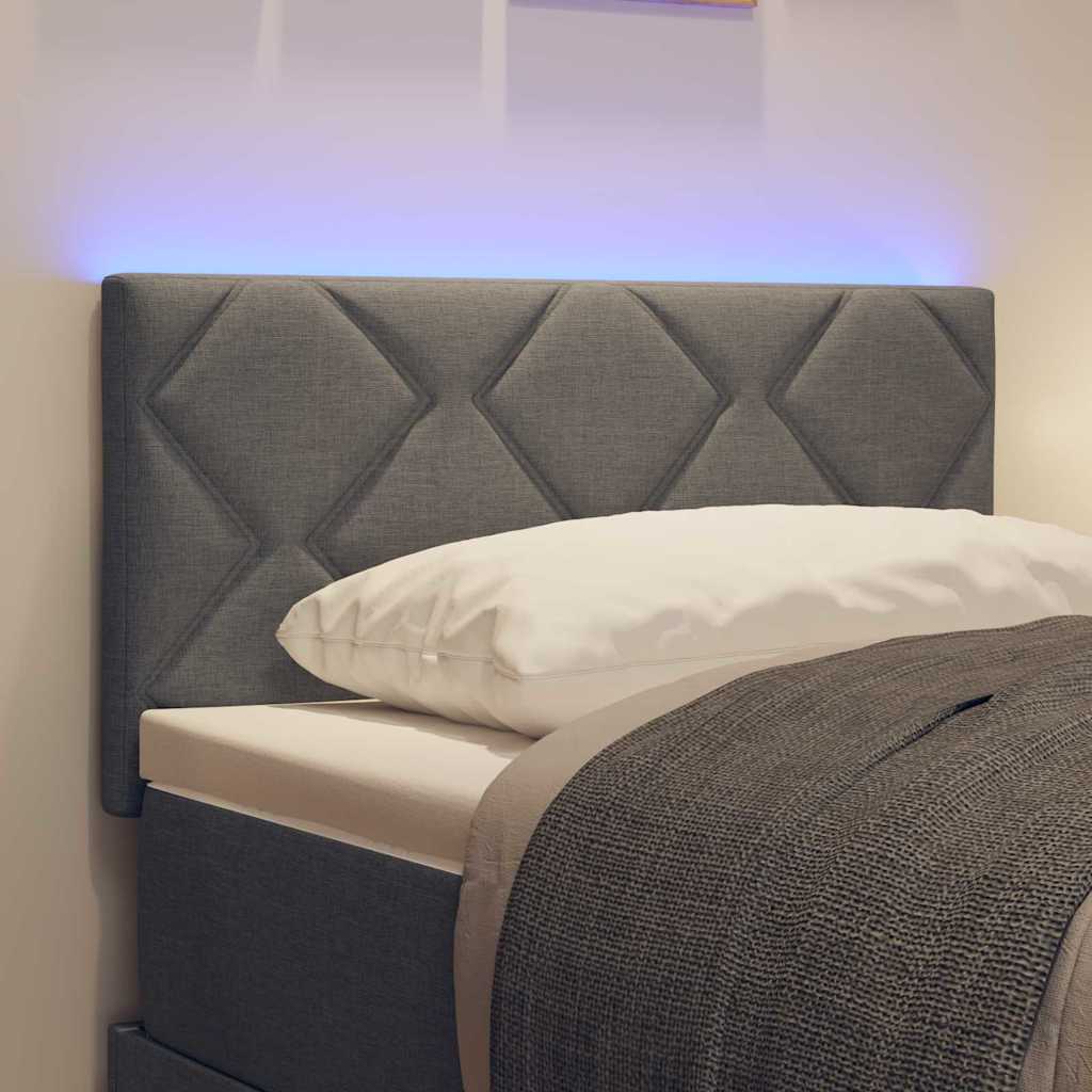 LED glava kreveta Sivi 80 cm tkanina