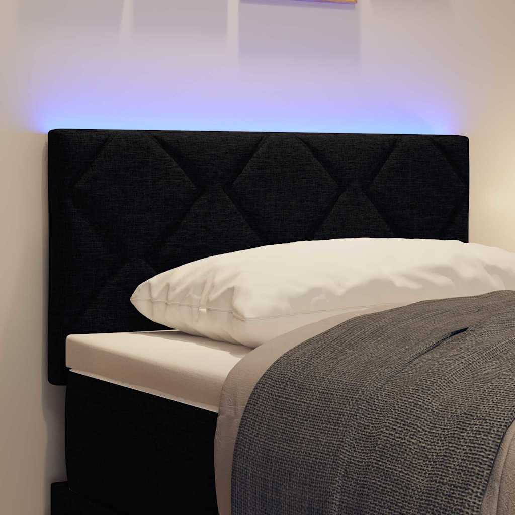 LED glava kreveta Crna 80 cm tkanina