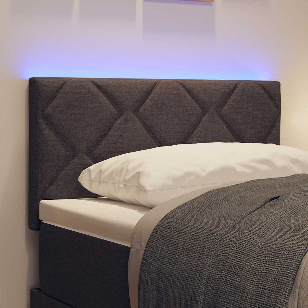 LED glava kreveta Smeđa 80 cm tkanina