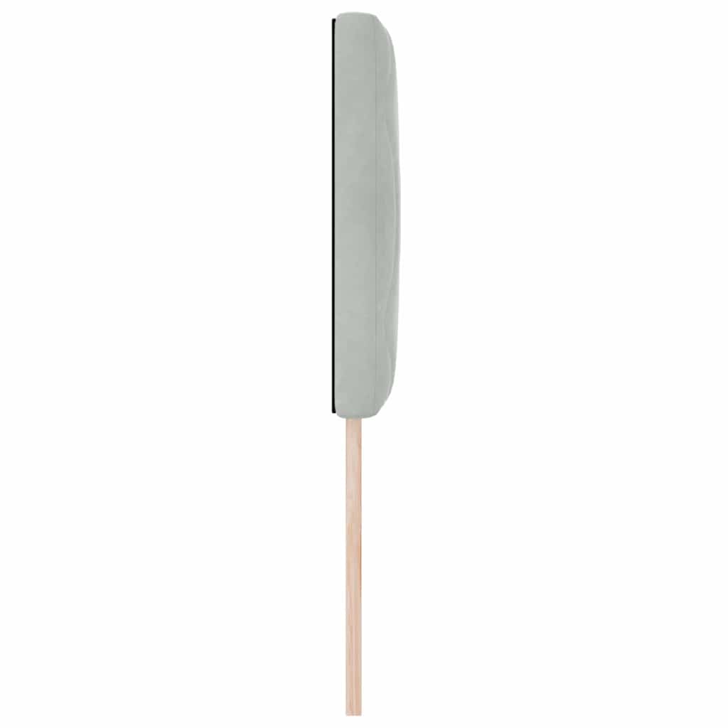 LED glava kreveta Svijetlo siva 80 cm Baršun