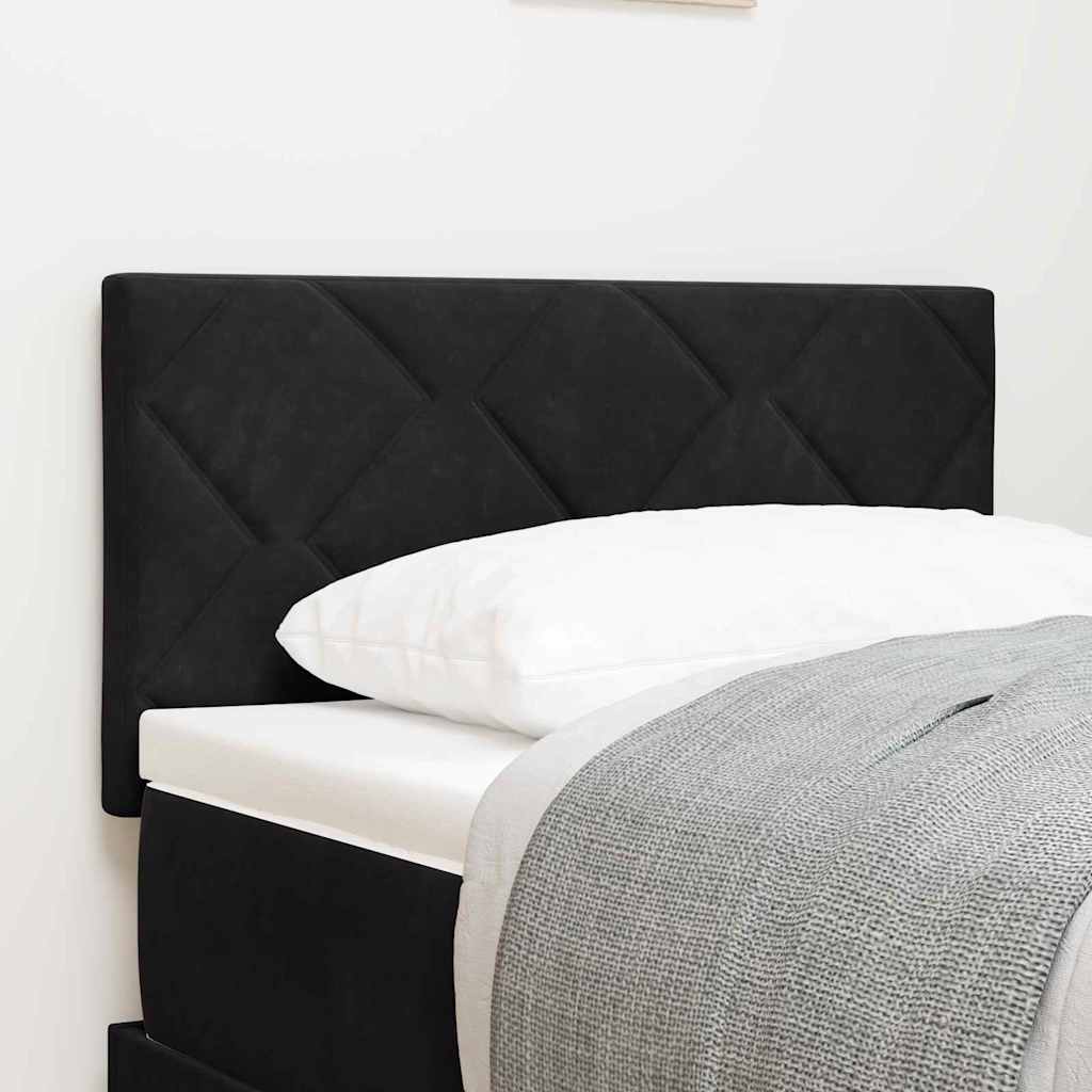 LED glava kreveta Crna 80 cm Baršun