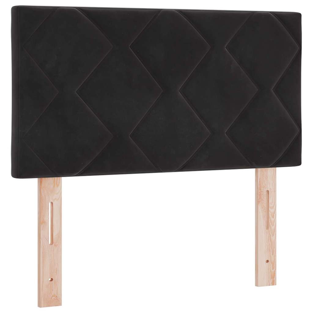 LED glava kreveta Crna 80 cm Baršun