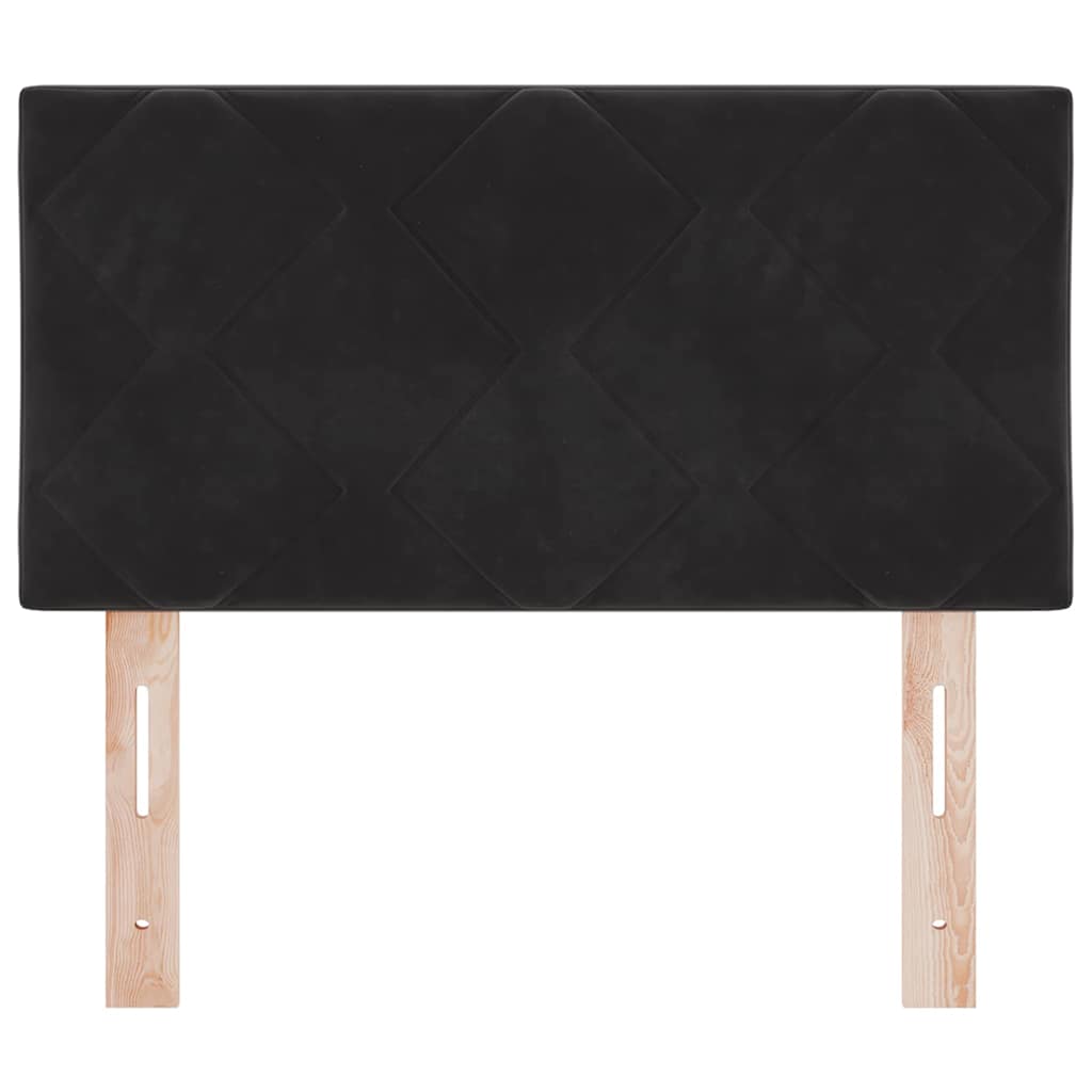 LED glava kreveta Crna 80 cm Baršun