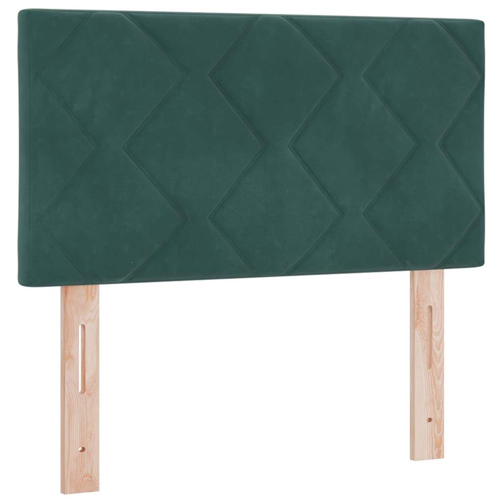 LED glava kreveta Tamnozelena 80 cm Baršun