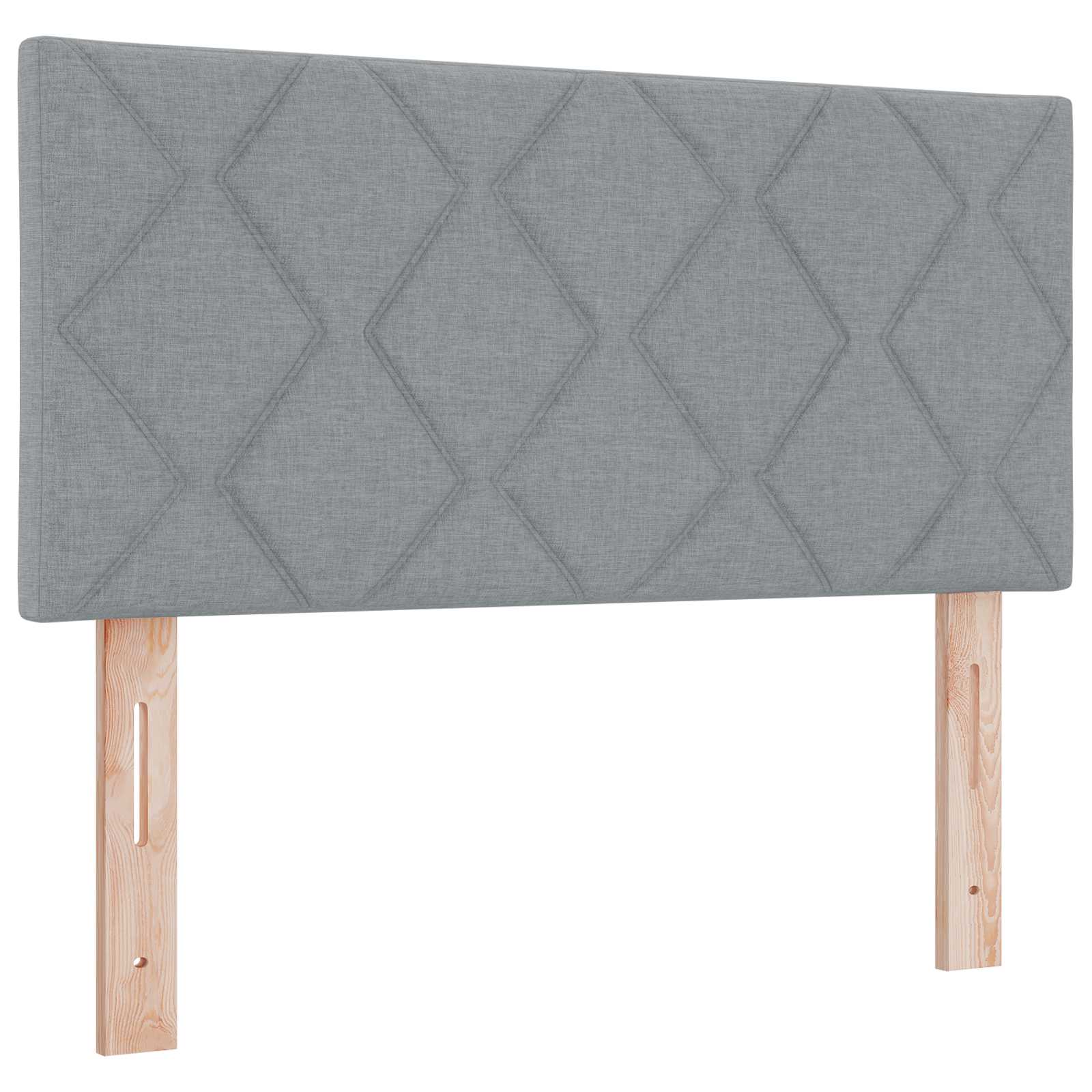 LED glava kreveta Svijetlo siva 90 cm tkanina