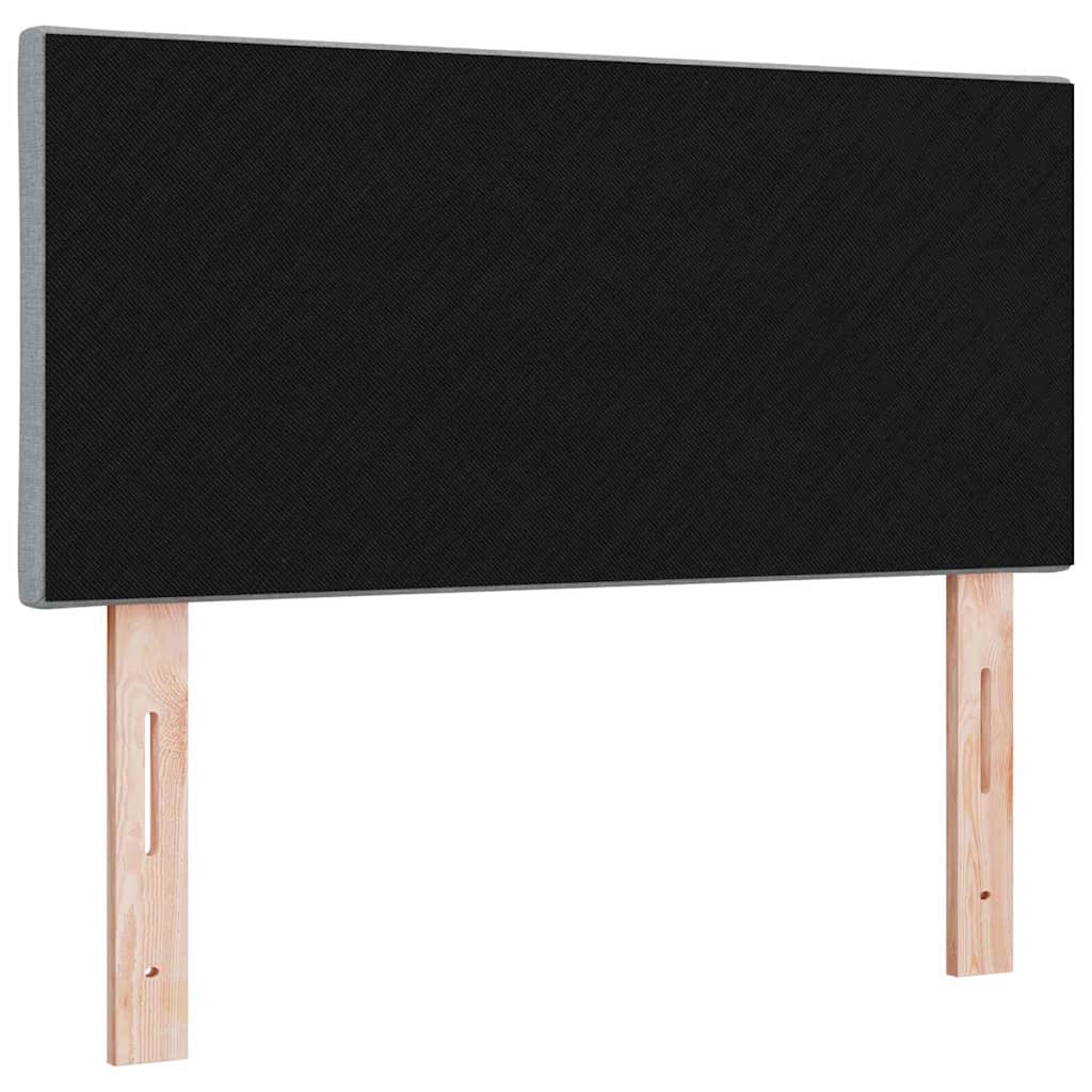 LED glava kreveta Svijetlo siva 90 cm tkanina