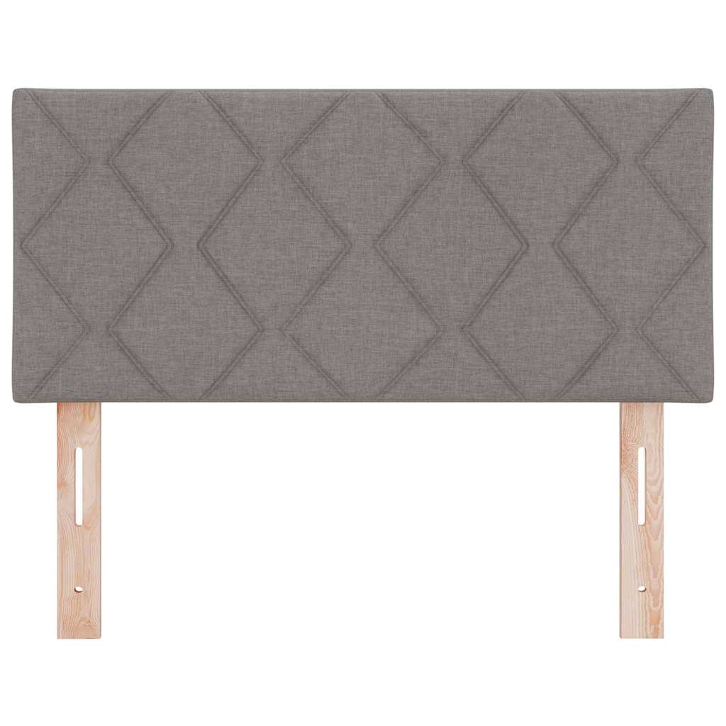 LED glava kreveta Svijetlo siva 90 cm tkanina