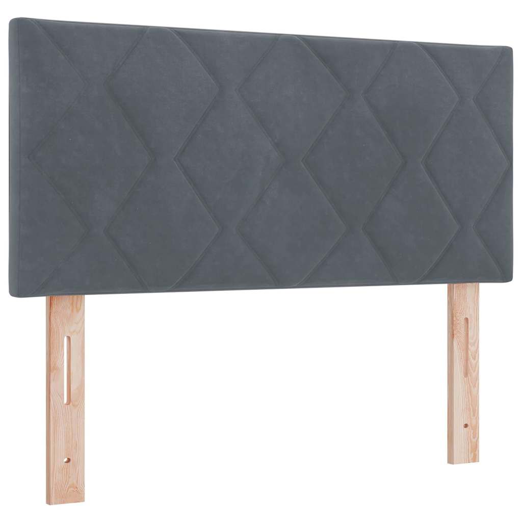 LED glava kreveta Tamno siva 90 cm Baršun