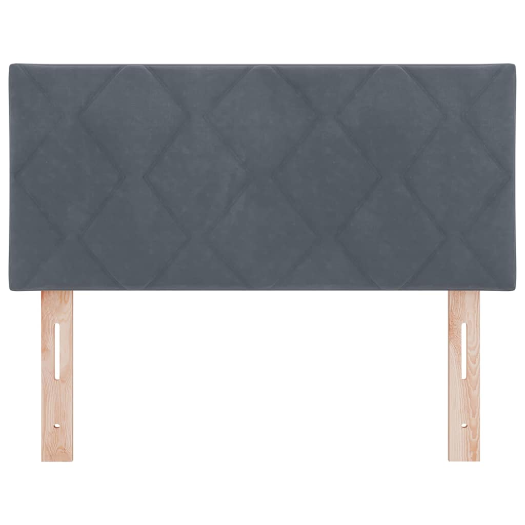 LED glava kreveta Tamno siva 90 cm Baršun