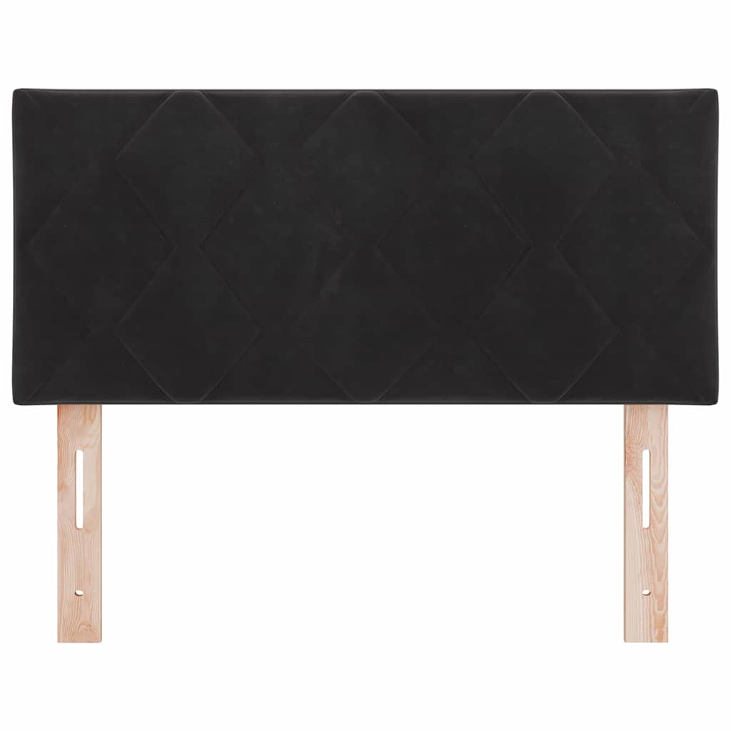 LED glava kreveta Crna 90 cm Baršun