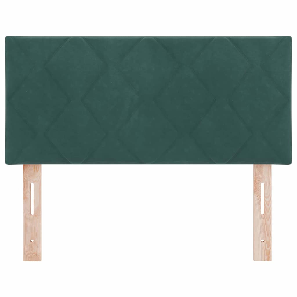 LED glava kreveta Tamnozelena 90 cm Baršun