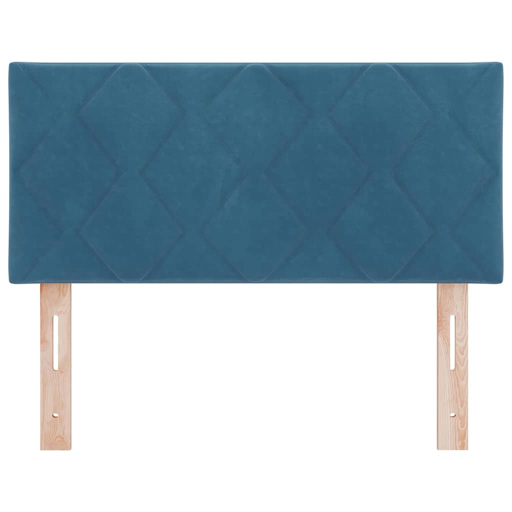 LED glava kreveta Tamno plava 90 cm Baršun
