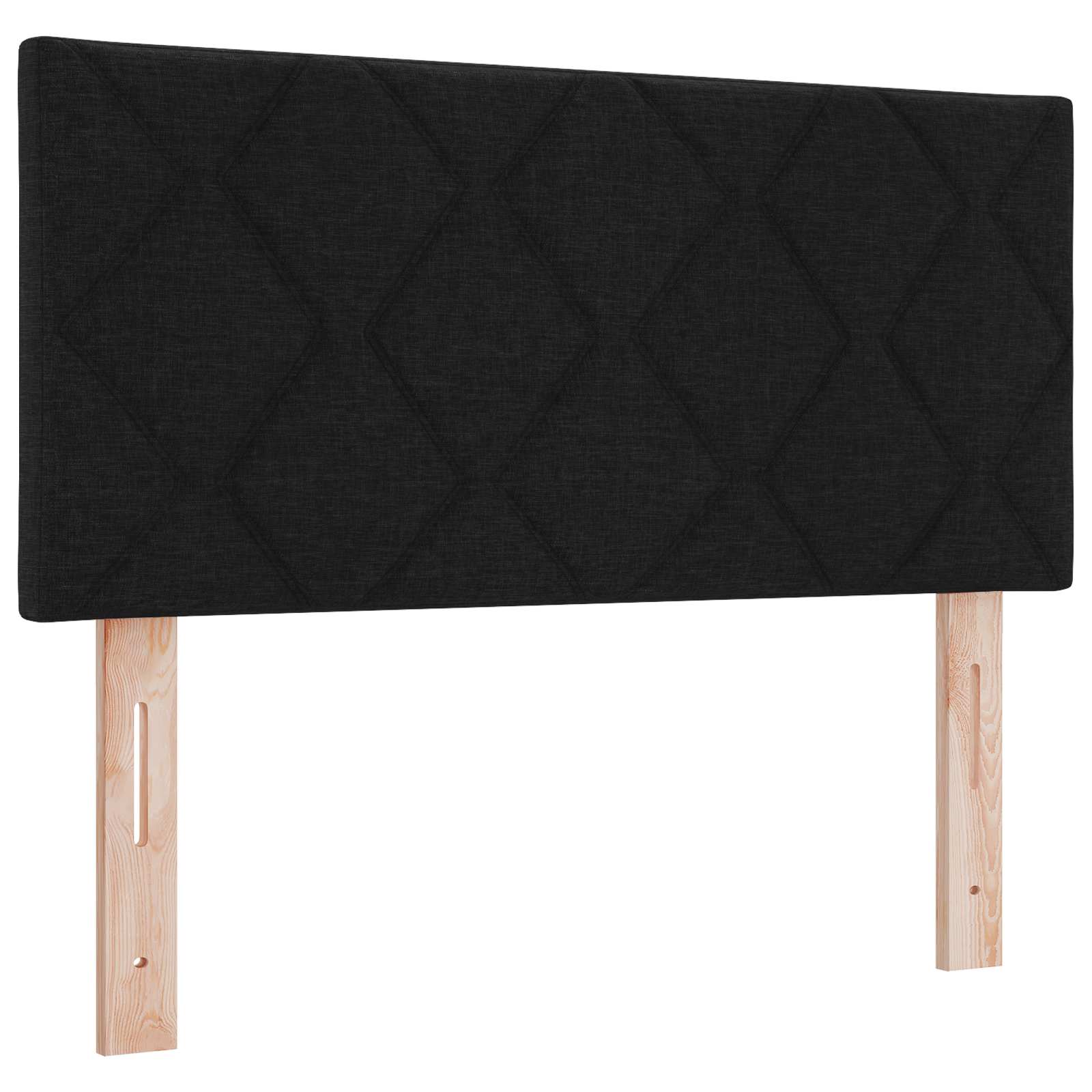 LED glava kreveta Crna 100 cm tkanina