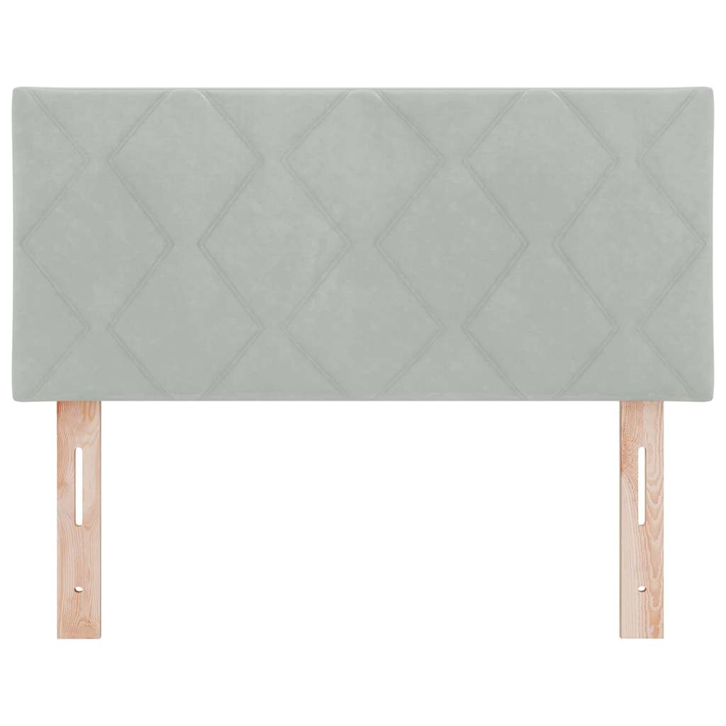 LED glava kreveta Svijetlo siva 100 cm Baršun