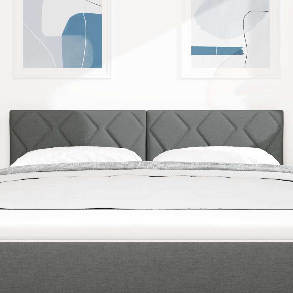 LED glava kreveta Sivi 144 cm tkanina