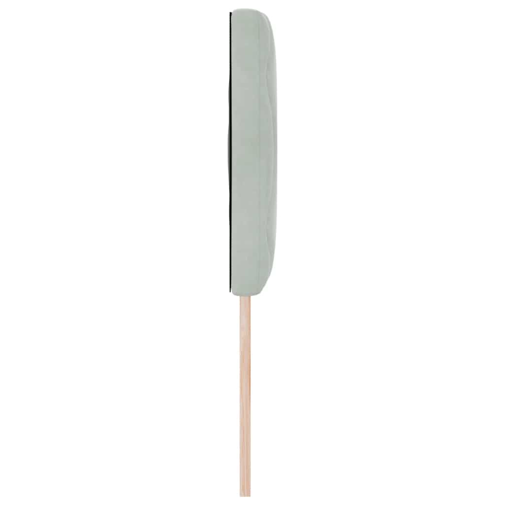 LED glava kreveta Svijetlo siva 144 cm Baršun