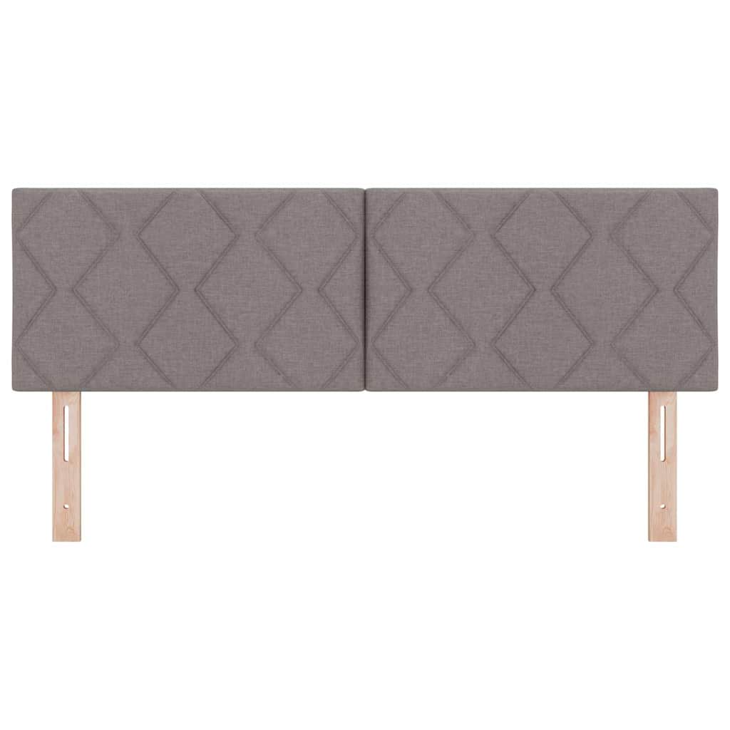 LED glava kreveta Sivo-smeđa 160 cm tkanina