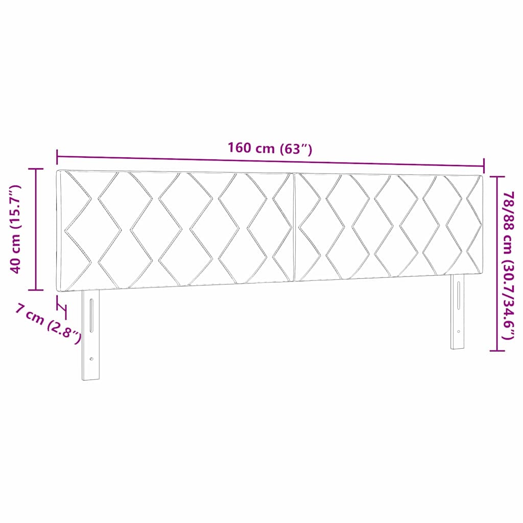 LED glava kreveta Svijetlo siva 160 cm Baršun