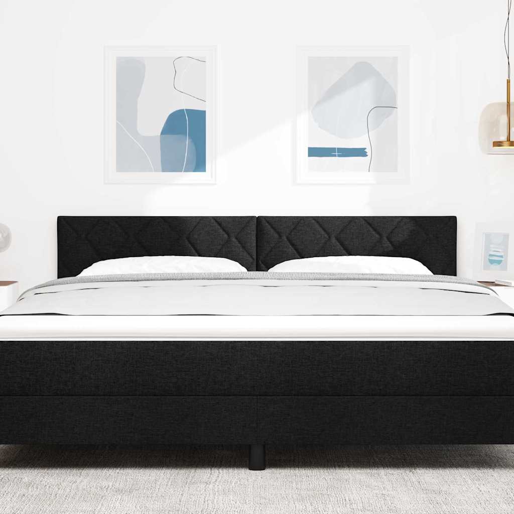 LED glava kreveta Crna 180 cm tkanina
