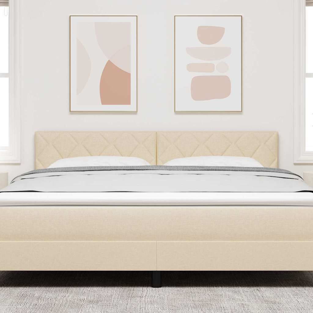 LED glava kreveta Krema 180 cm tkanina