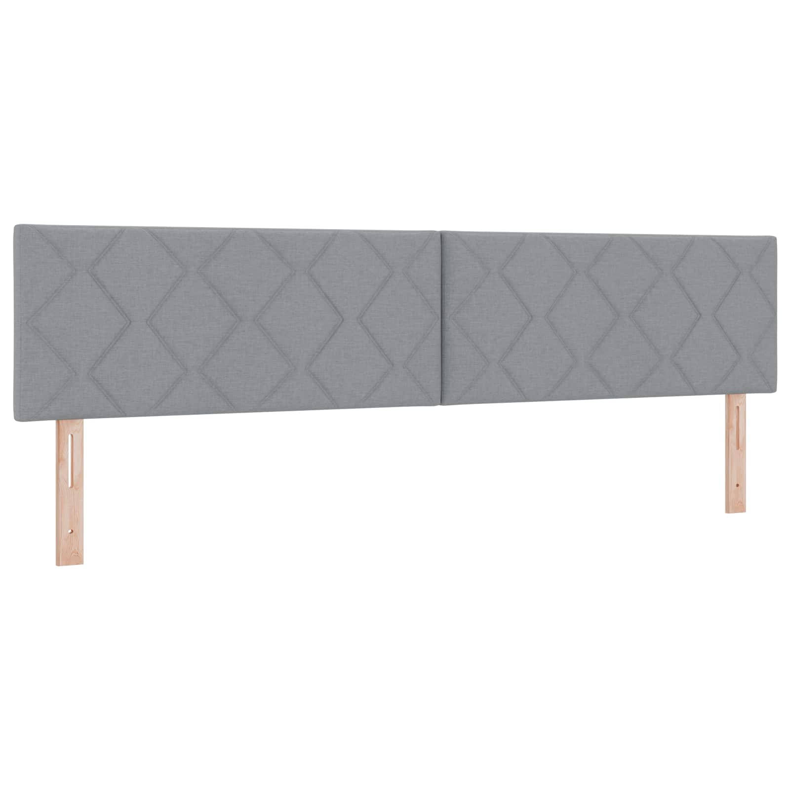 LED glava kreveta Svijetlo siva 200 cm tkanina