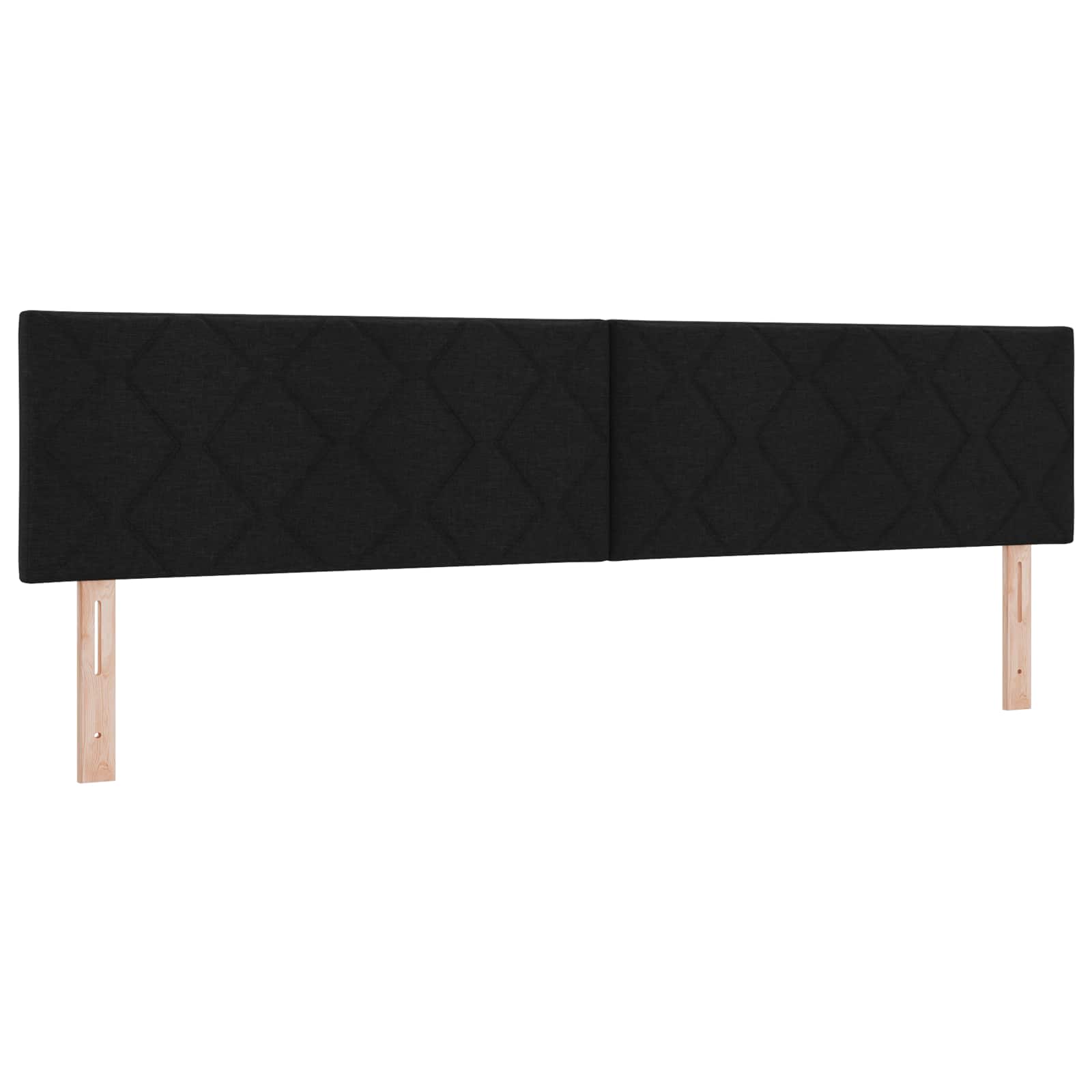 LED glava kreveta Crna 200 cm tkanina