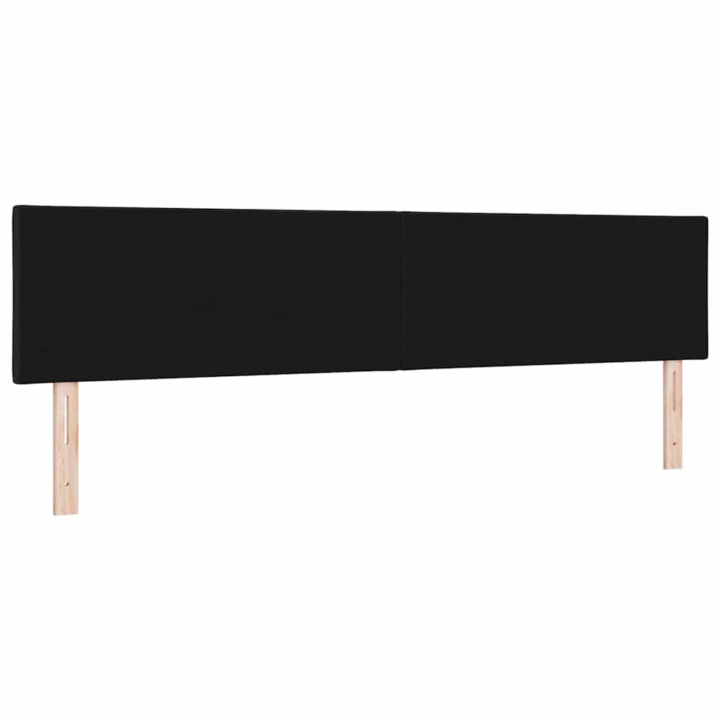 LED glava kreveta Crna 200 cm tkanina
