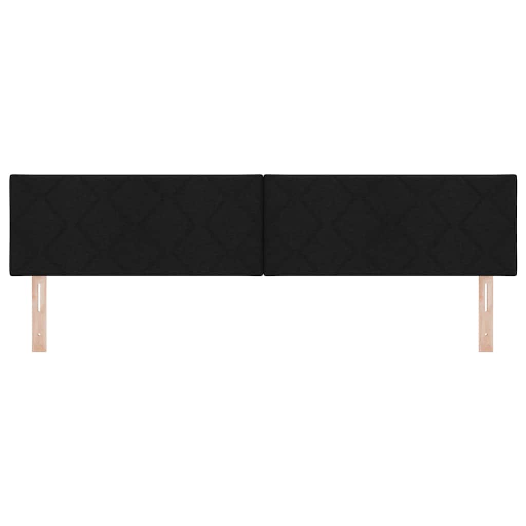 LED glava kreveta Crna 200 cm tkanina