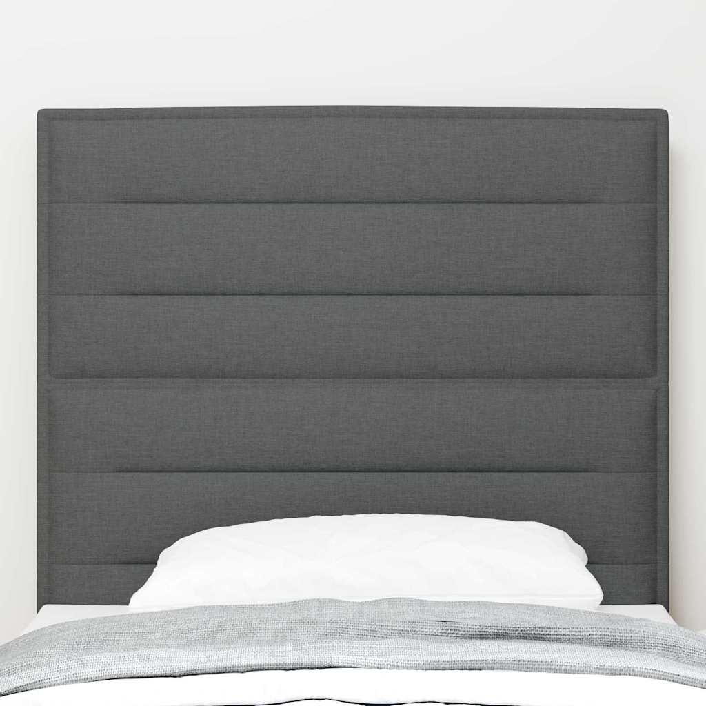 LED glava kreveta s LED trakama Tamno siva 80 cm tkanina