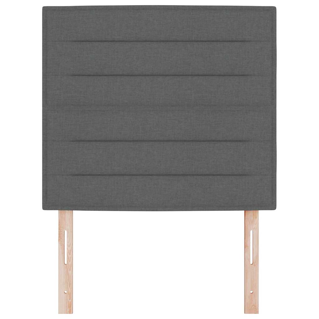 LED glava kreveta s LED trakama Tamno siva 80 cm tkanina