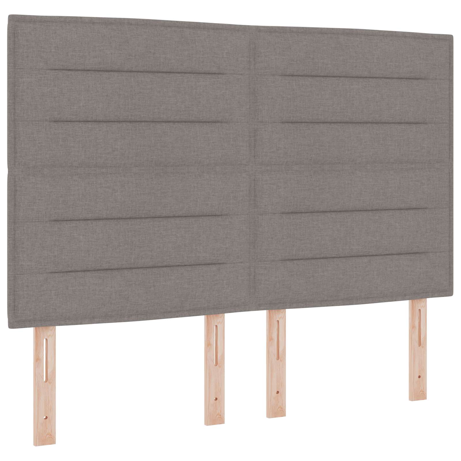 LED glava kreveta s LED trakama Sivo-smeđa 144 cm tkanina