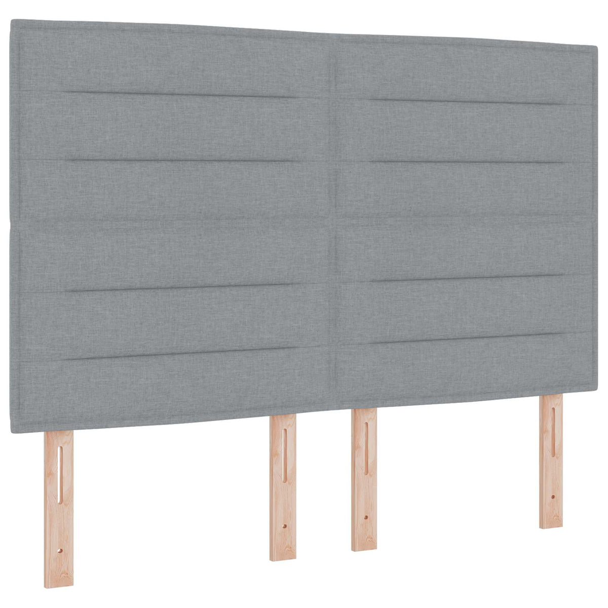 LED glava kreveta s LED trakama Svijetlo siva 160 cm tkanina
