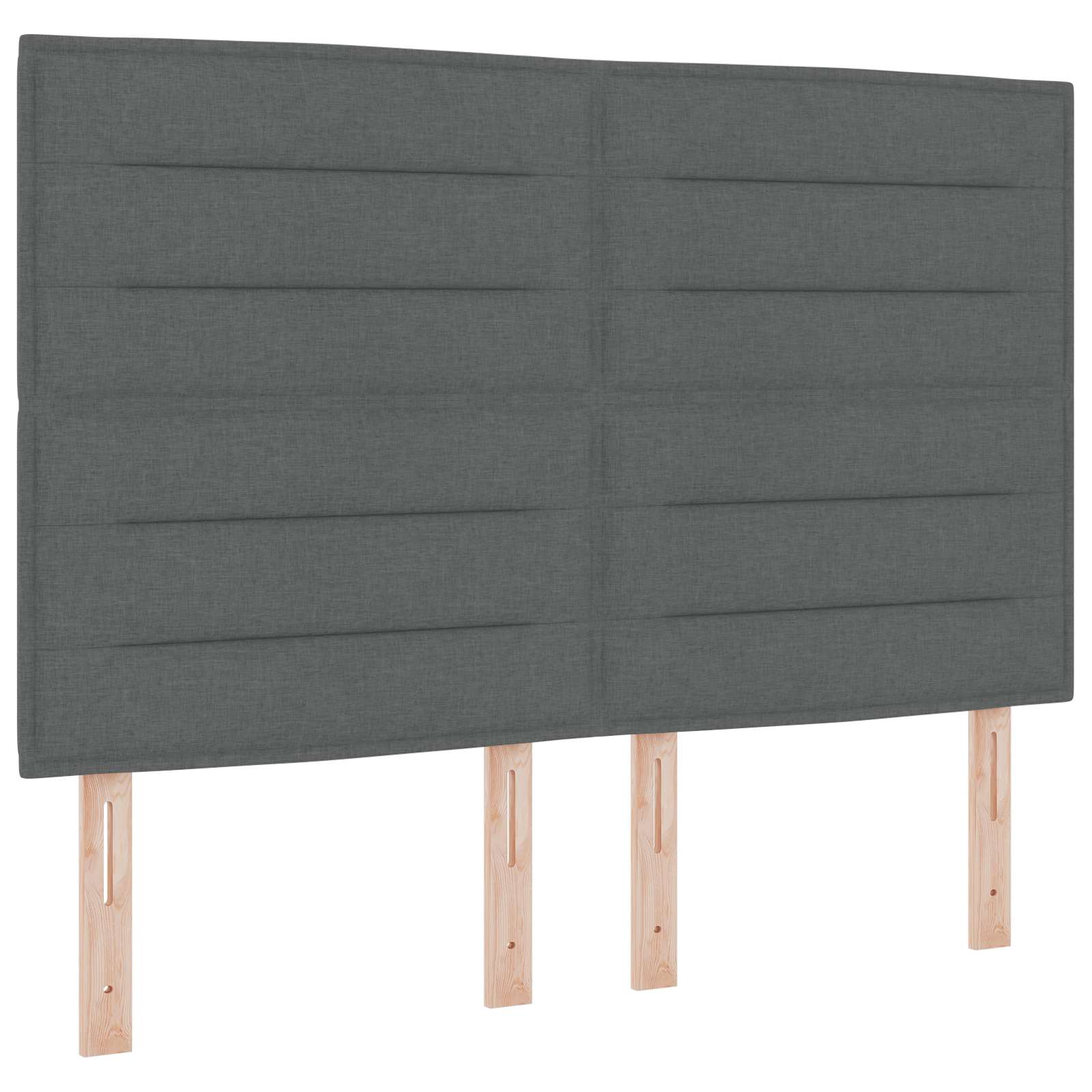 LED glava kreveta s LED trakama Tamno siva 160 cm tkanina
