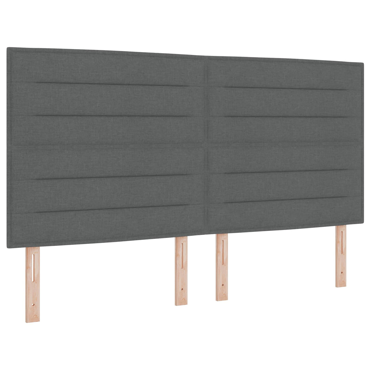 LED glava kreveta s LED trakama Tamno siva 180 cm tkanina
