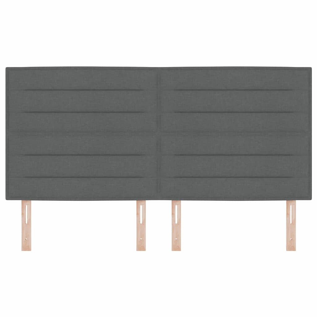 LED glava kreveta s LED trakama Tamno siva 180 cm tkanina