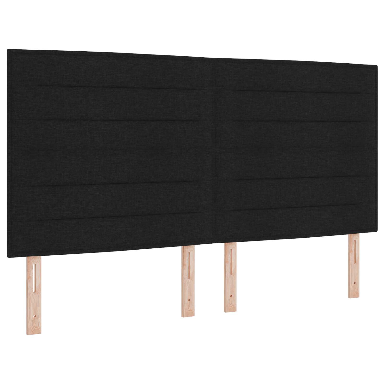 LED glava kreveta s LED trakama Crna 180 cm tkanina