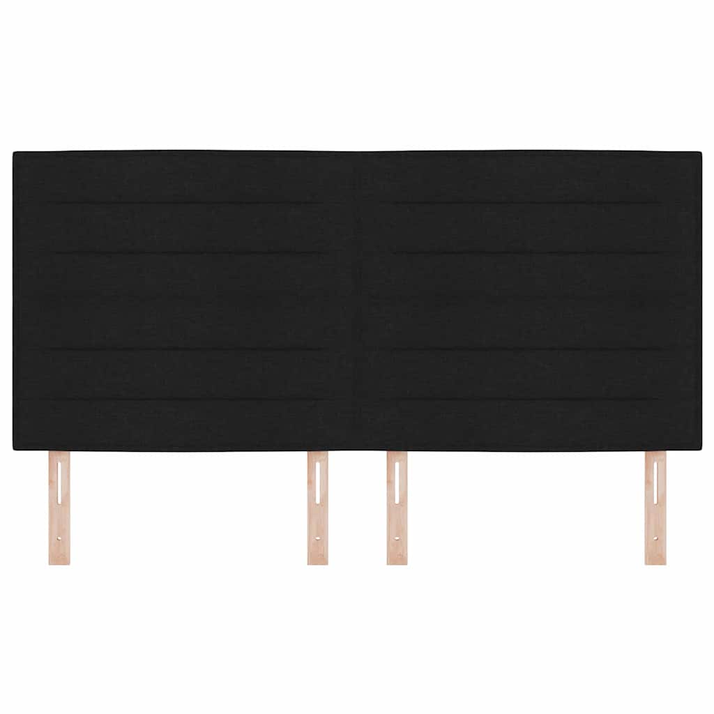 LED glava kreveta s LED trakama Crna 180 cm tkanina