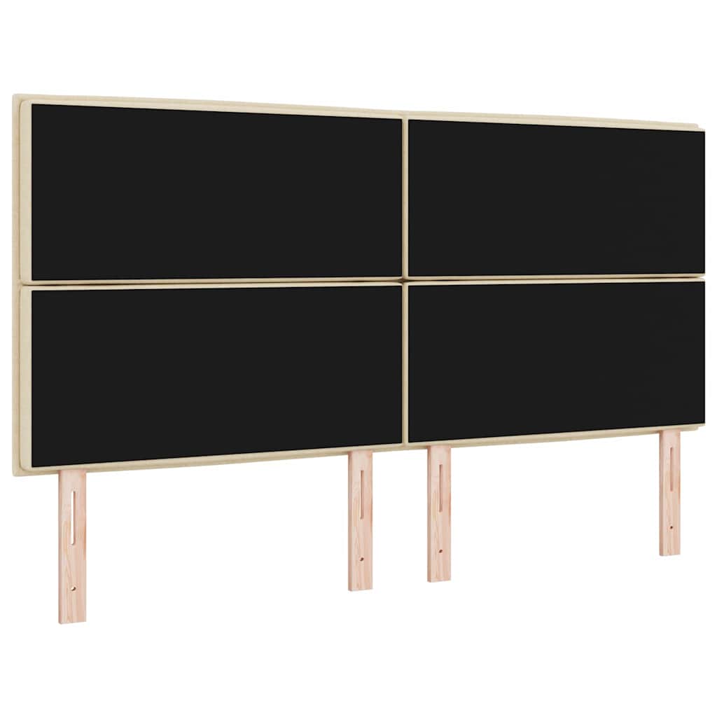 LED glava kreveta s LED trakama Krema 180 cm tkanina